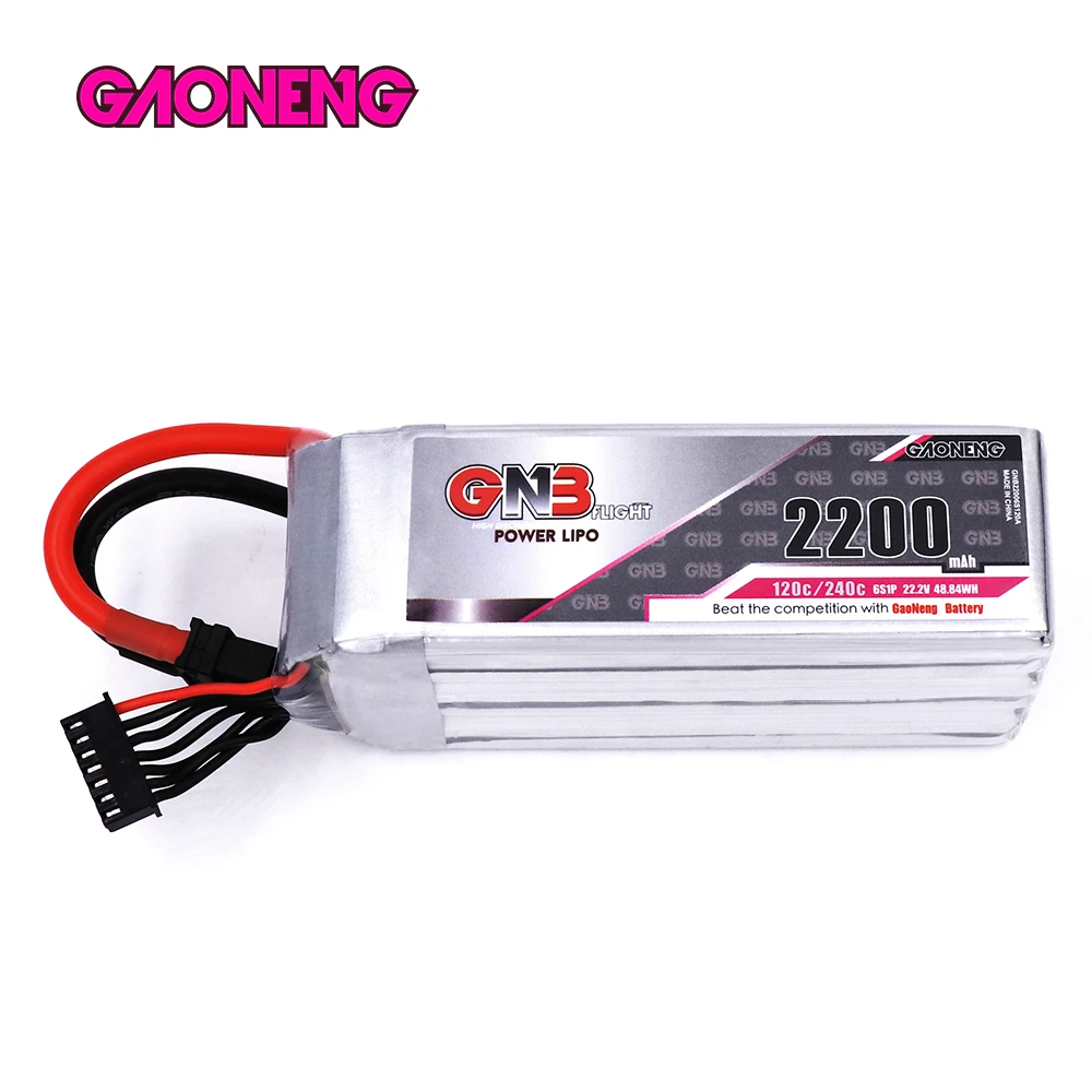 Литий полимерный аккумулятор Gaoneng GNB 2200 мАч 6S1P 22 2 в 120C/240C с разъемом XT60 для FPV дрона