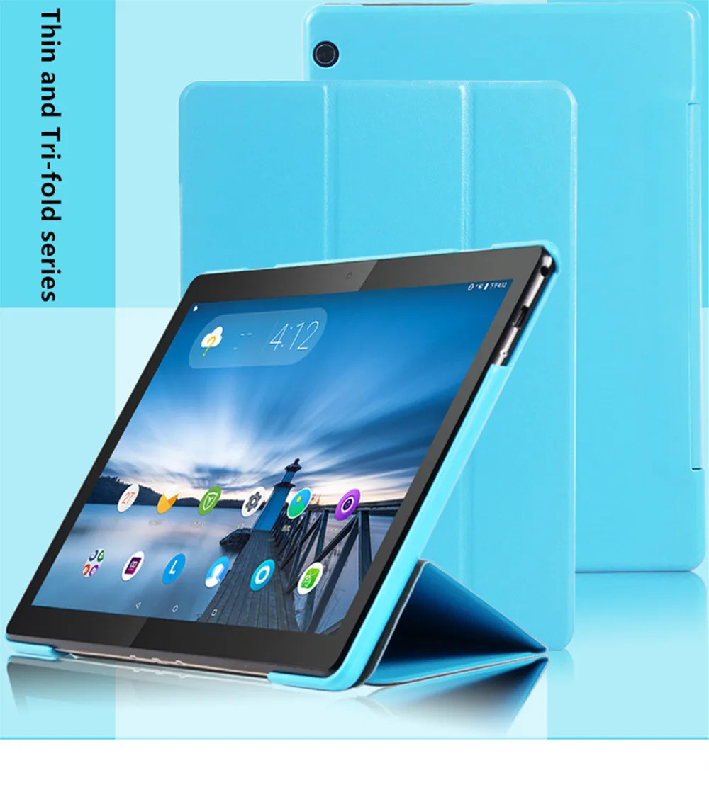 Новый однотонный Ультратонкий чехол-книжка из искусственной кожи для Lenovo Tab M10 10 1