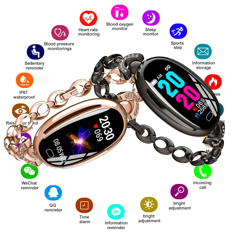 Новые роскошные женские блестящие Смарт часы подарки водонепроницаемые