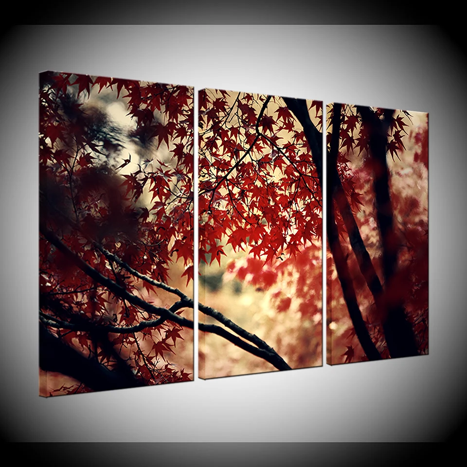 Картина на холсте в рамке красное дерево пейзаж солнечные пейзажи домашний декор
