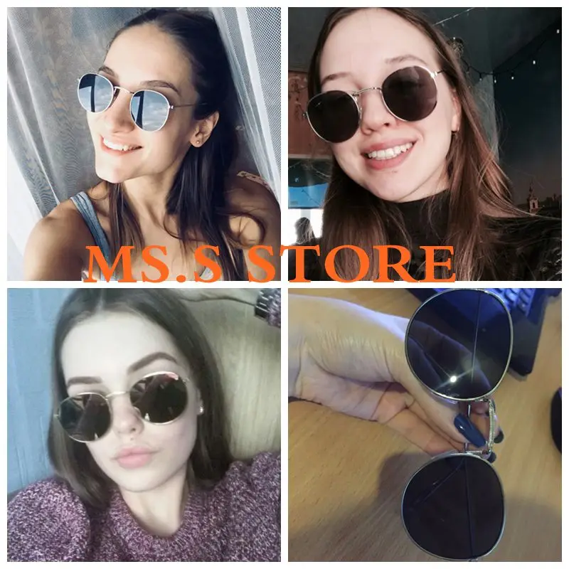 Ретро круглые солнечные очки Женские брендовые дизайнерские 2018 Роскошные De Sol