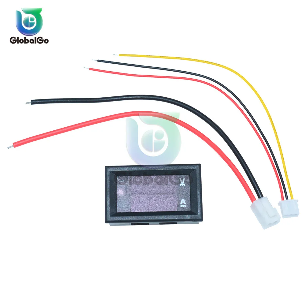 DC/100 V/10A цифровой амперметр вольтметр Синий Красный светодиодный двойной