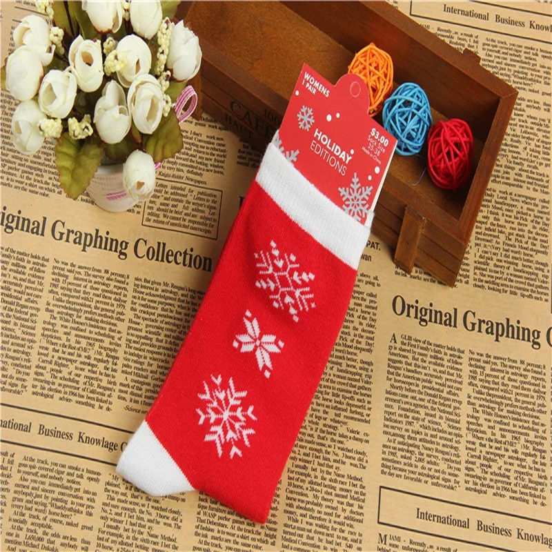 

2018 Direct Selling Casual Cotton Geometric Christmas Socks Calcetines Mujer New Unisex Socks Christmas