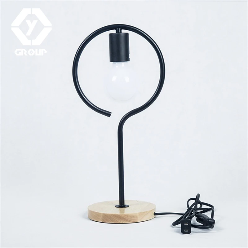 Oygroup ночь настольная лампа черный гладить современная Abajur пункт кварто де cabeceira