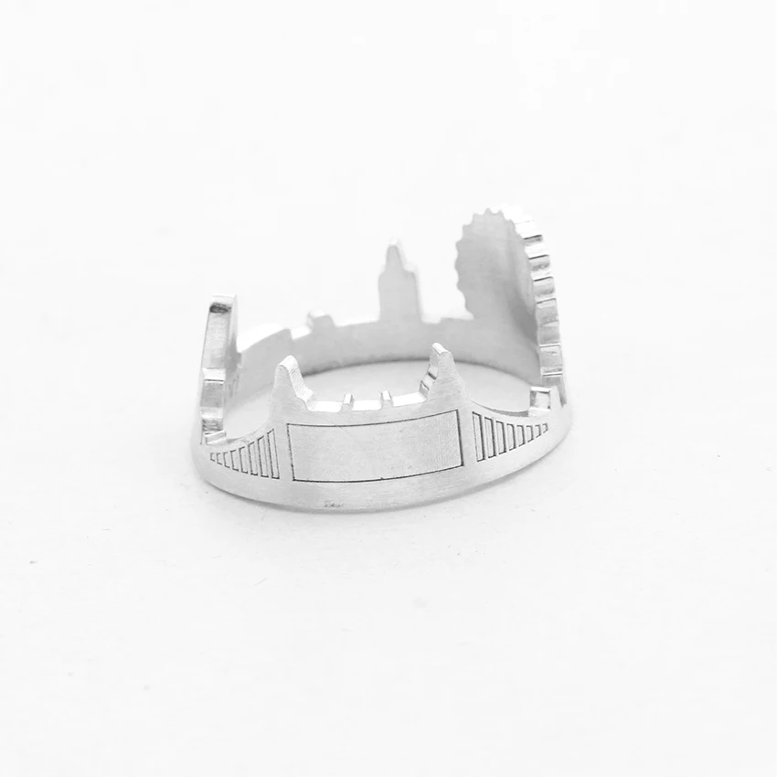 Rose Gold Color Cityscape Stainless Steel Souvenir Gift Modern London Eye Bridge Skyline Rings For Women Bague Femme Anillos | Украшения и