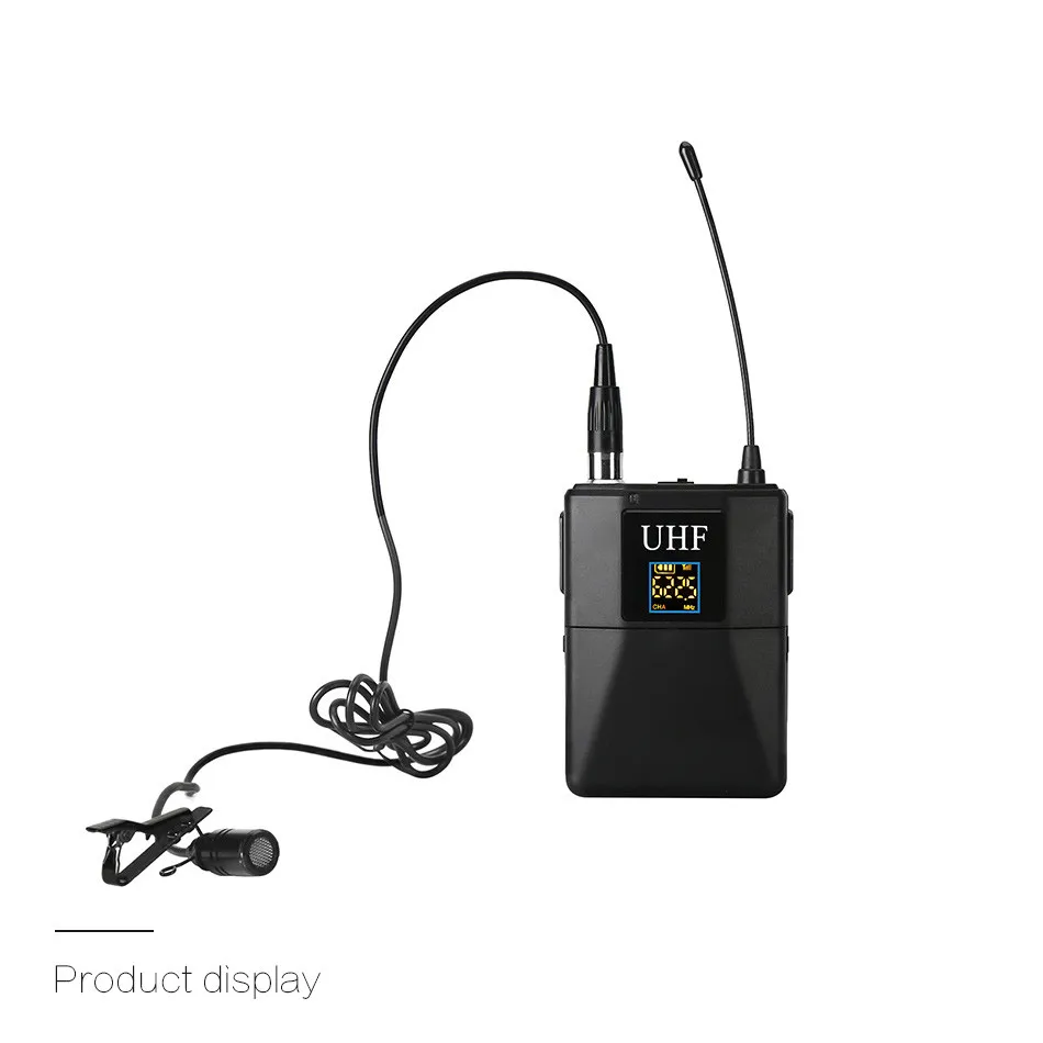 Профессиональный беспроводной микрофон UHF система петличный с отворотом