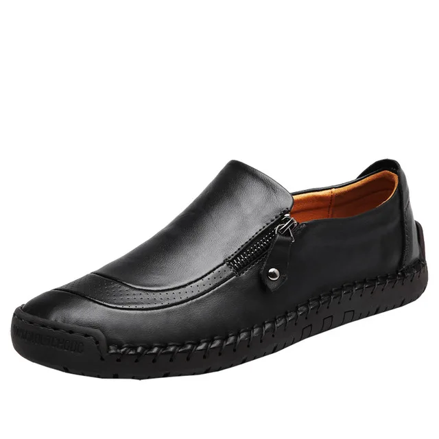 

Classic Comfortable Men Casual Shoes Loafers Men Shoes Quality Split Leather Shoes Men Flats Hot Sale Moccasins Shoes Plus Size
