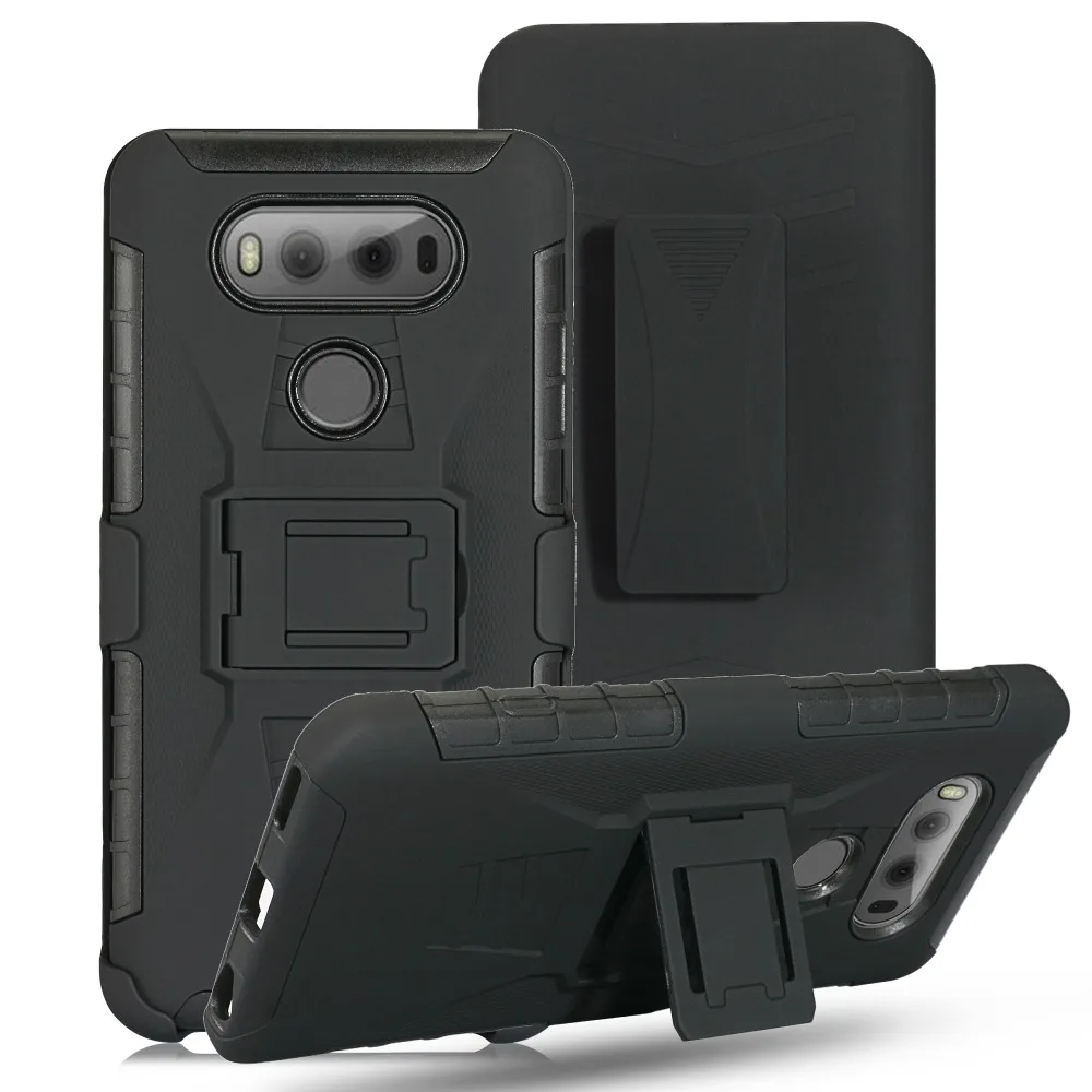

For LG G8 Black Hybrid Holister Defender Builder shockproof Case + BELT CLIP For LG stylus 2 Q stylo 4 K10 2018 V20 G5 G7 G6