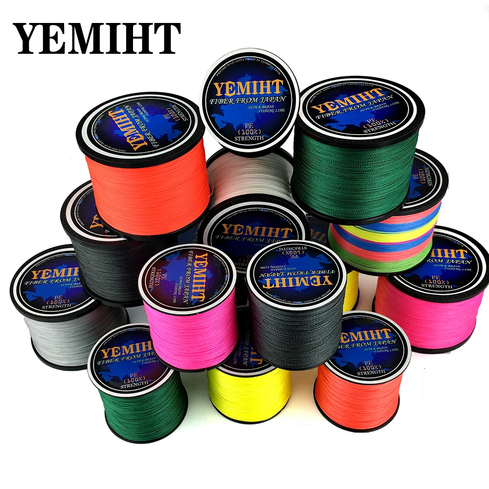 YEMIHT 8 нитей 4 нити 300 м плетеная леска мультифиламенто