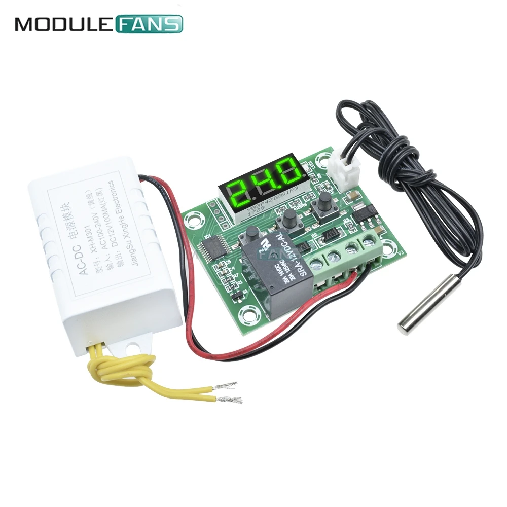 AC 110V 220V светодиодный цифровой W1209 термостат Контроль температуры модуль