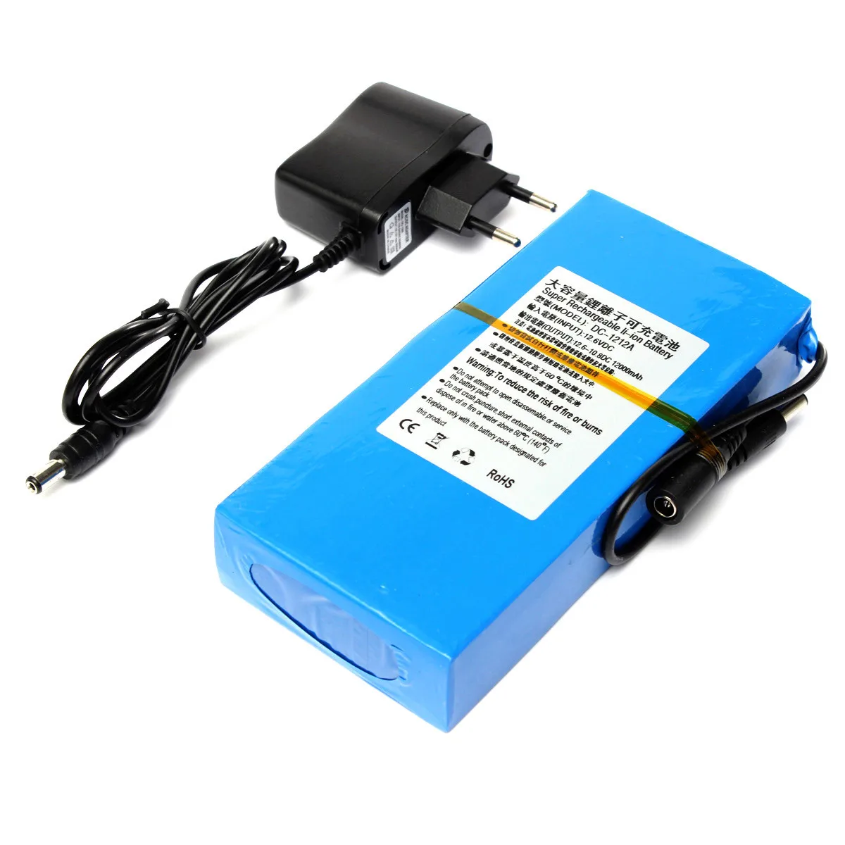 Портативный литиевый аккумулятор 12 В, 12000 мА · ч, 12 А · ч, 12,6 в, для беспроводного мотора, светодиодного освещения, камеры видеонаблюдения, монитора