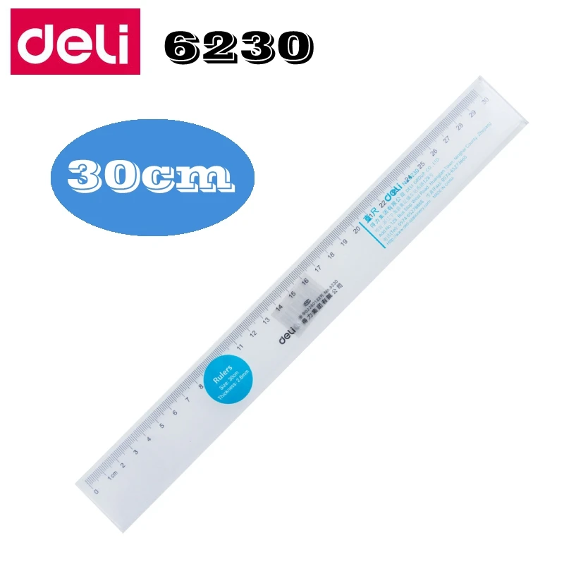 1 шт. пластиковая линейка Deli 6220 20 см 30 40 см|Линейки| |
