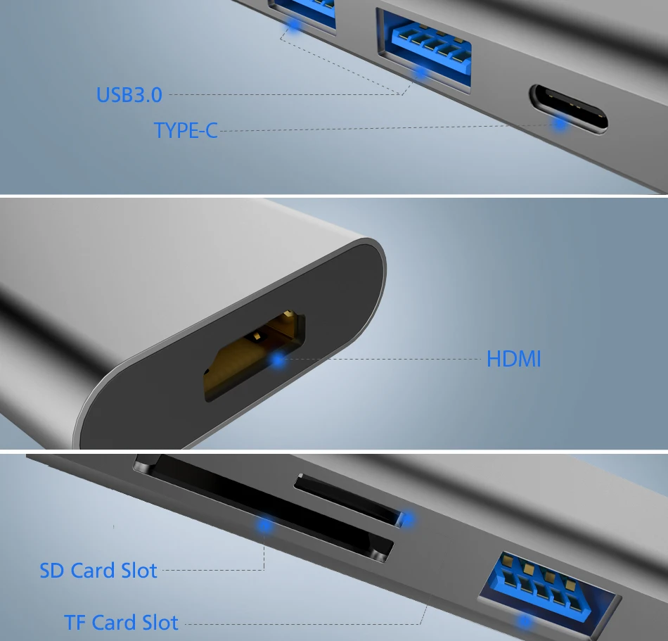 QGEEM usb-хаб USB C к HDMI RJ45 Thunderbolt 3 адаптер для MacBook samsung Galaxy S9/Note 9 huawei P20 Pro type C USB 3,0 концентратор