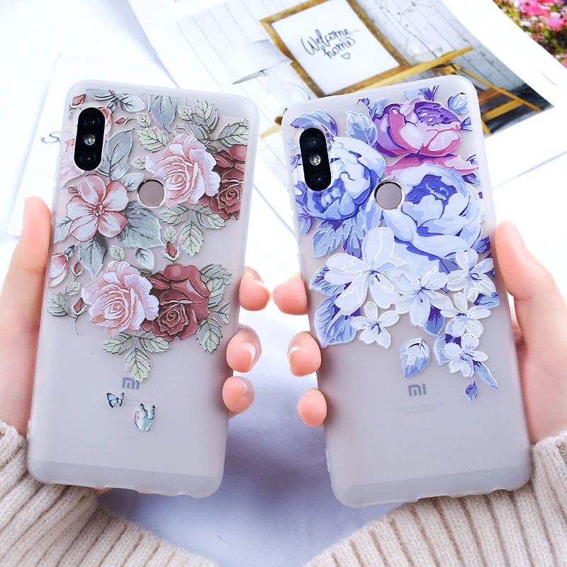 3D помощи чехол для Xiaomi Redmi Note 7 mi 9 примечание 6 телефона силиконовые ТПУ цветок 8 6X A2
