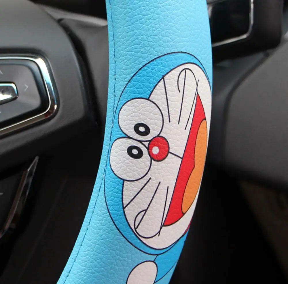 Jingle cat Doraemon Печатный автомобильный чехол на руль для автомобильного интерьера из