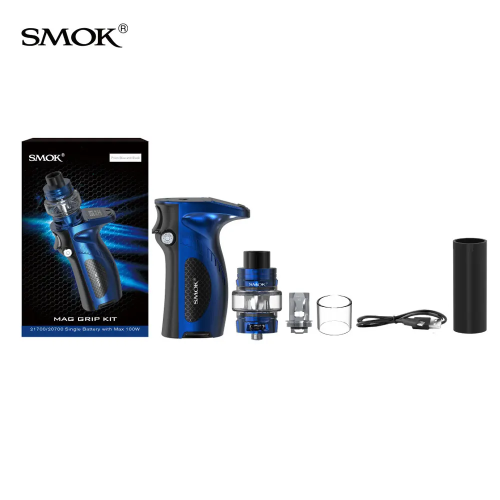 Smok Mag Grip Kit 100 Вт Mod 5 мл TFV8 Baby V2 Tank S1 S2 катушка 21700/20700/18650 дизайн батареи Vs |