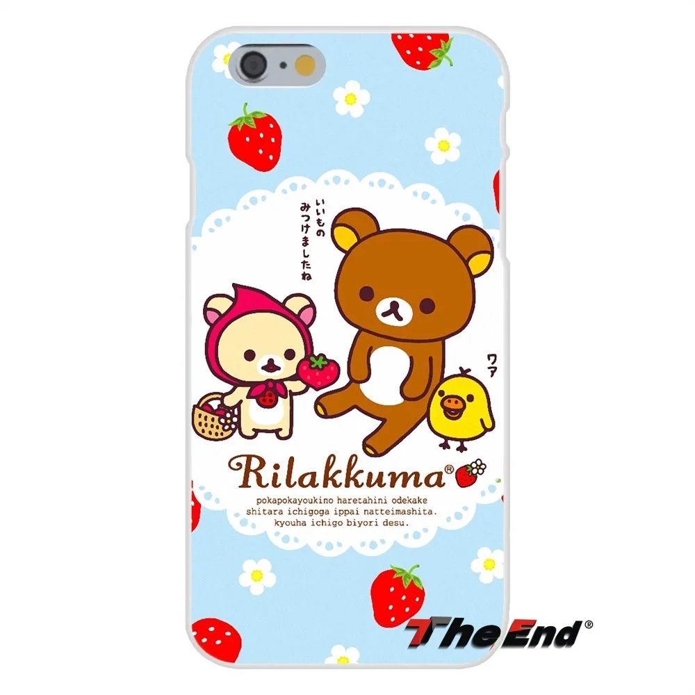 Мягкий силиконовый чехол для iPhone X 4 4S 5 5S 5C SE 6 6S 7 8 Plus Galaxy Grand Core Prime Alpha Kawaii Rilakkuma Cute