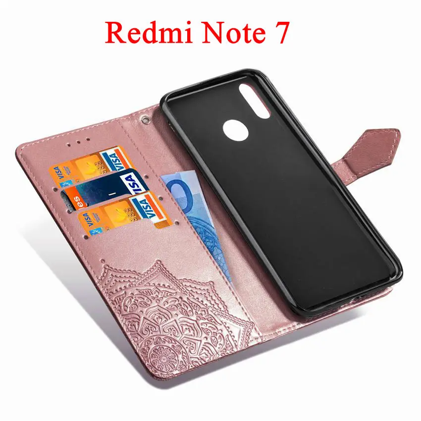 Чехол-книжка для Xiaomi Redmi Note 7 Pro, кожаный силиконовый чехол-книжка для Redmi Note7 Note 7, защитная пленка для экрана