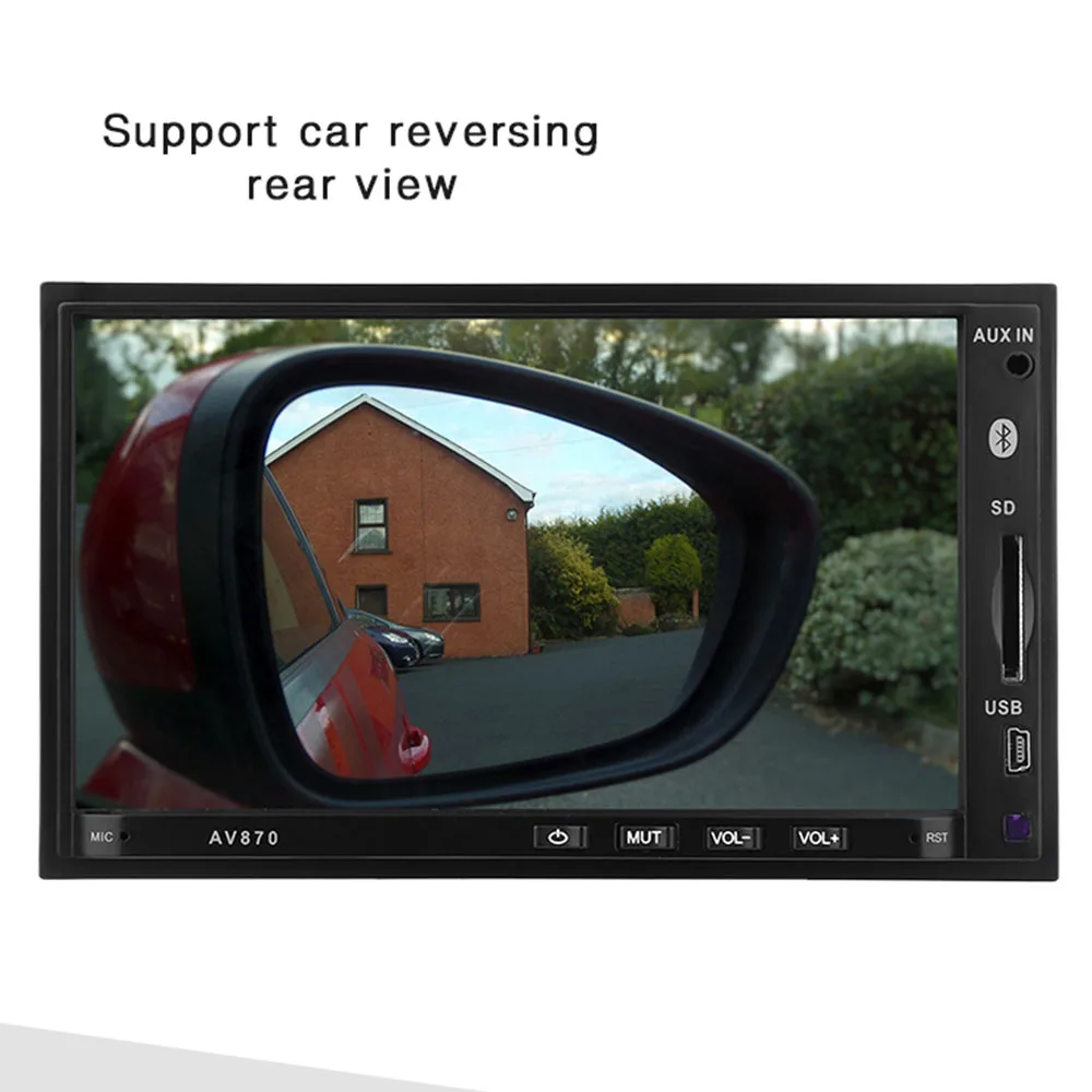AV870B 2 Din автомобильное радио Bluetooth RDS 7 дюймов HD 1080P TFT сенсорный экран автомобильный