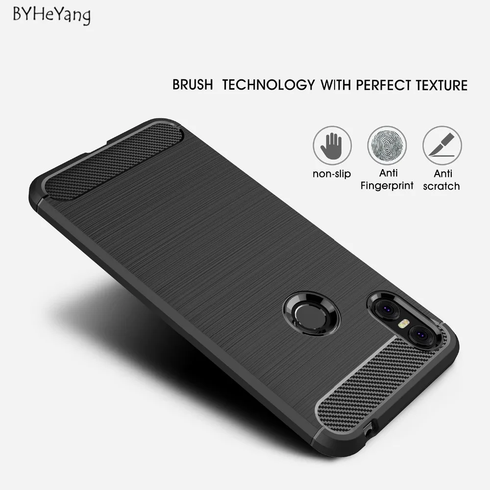 Чехол для Motorola One/Moto P30 Play текстура из углеродного волокна Матовая Мягкая задняя