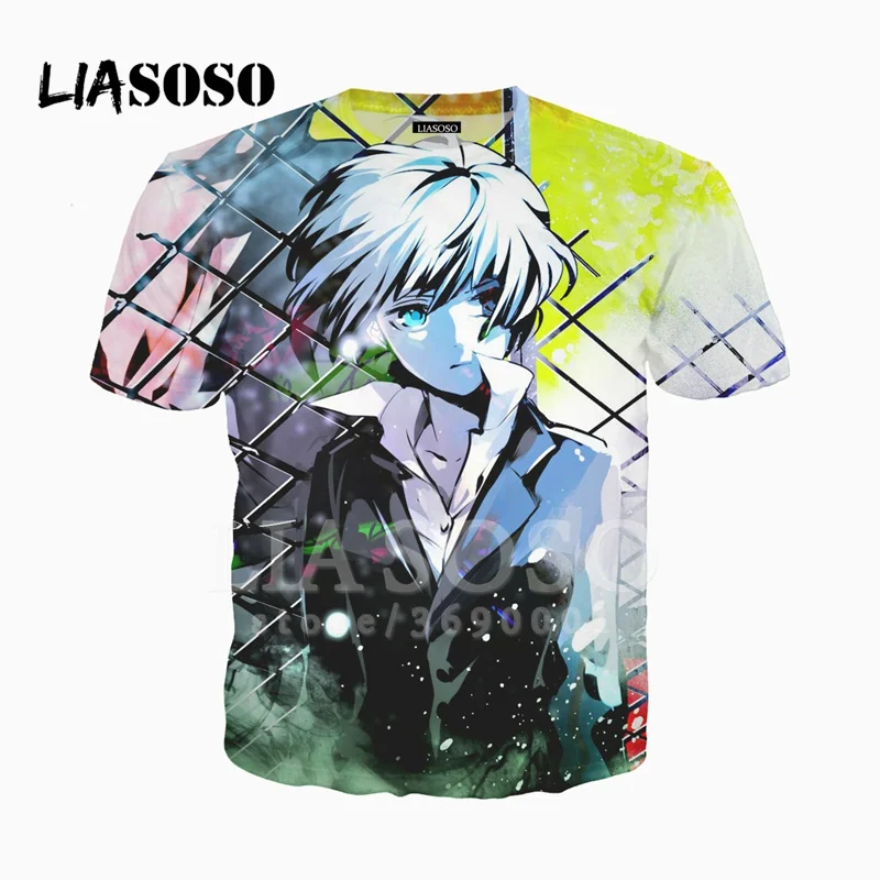 LIASOSO/футболка унисекс с 3D принтом аниме Psycho Pass Kougami Shin'ya Tsunemori Akane летняя футболка