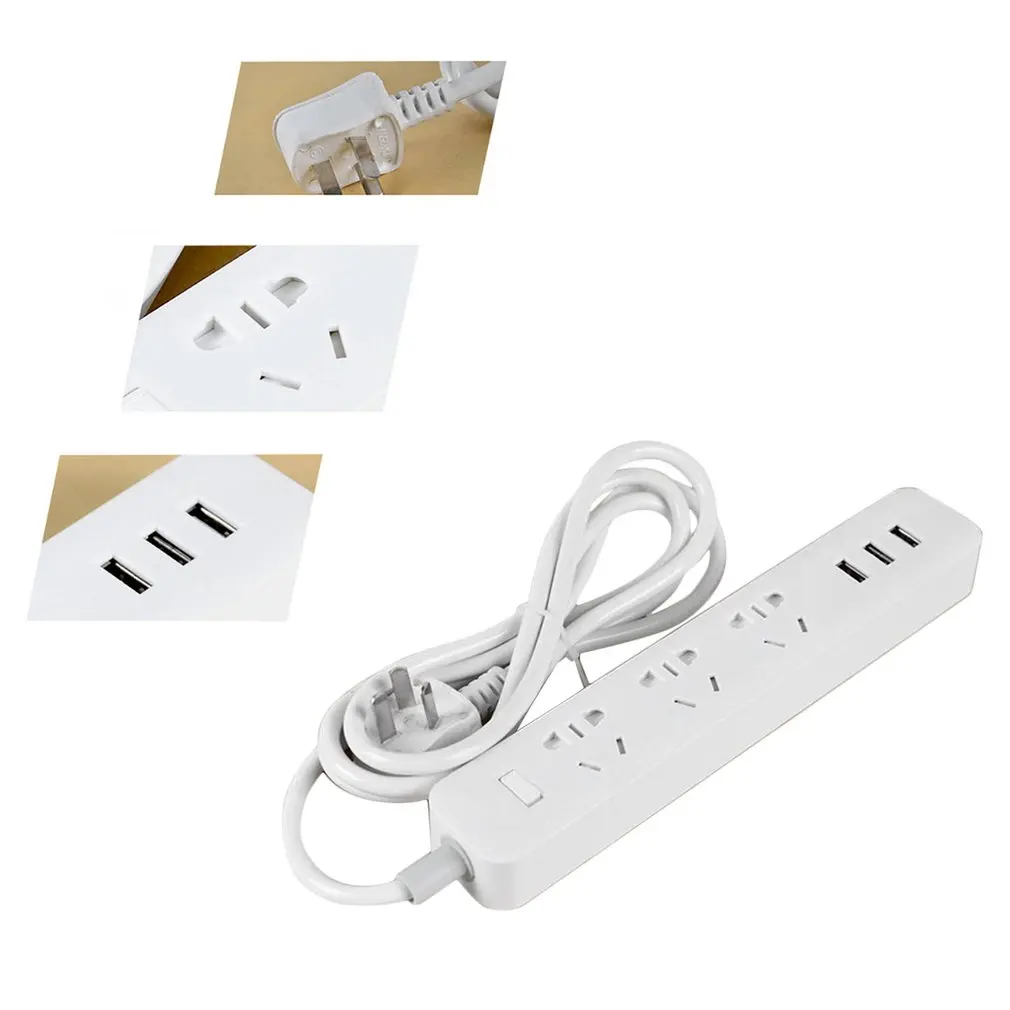 New Version Smart Adapter With 3 USB Charging Ports For Phone Computer Portable Platooninsert 6 Plug Socket | Обустройство дома