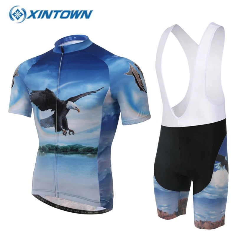 

XINTOWN Pro веломайка/велосипедная форма велосипедная рубашка Ropa Ciclismo/велосипедная Одежда MTB велосипедная одежда комплект для велоспорта синий