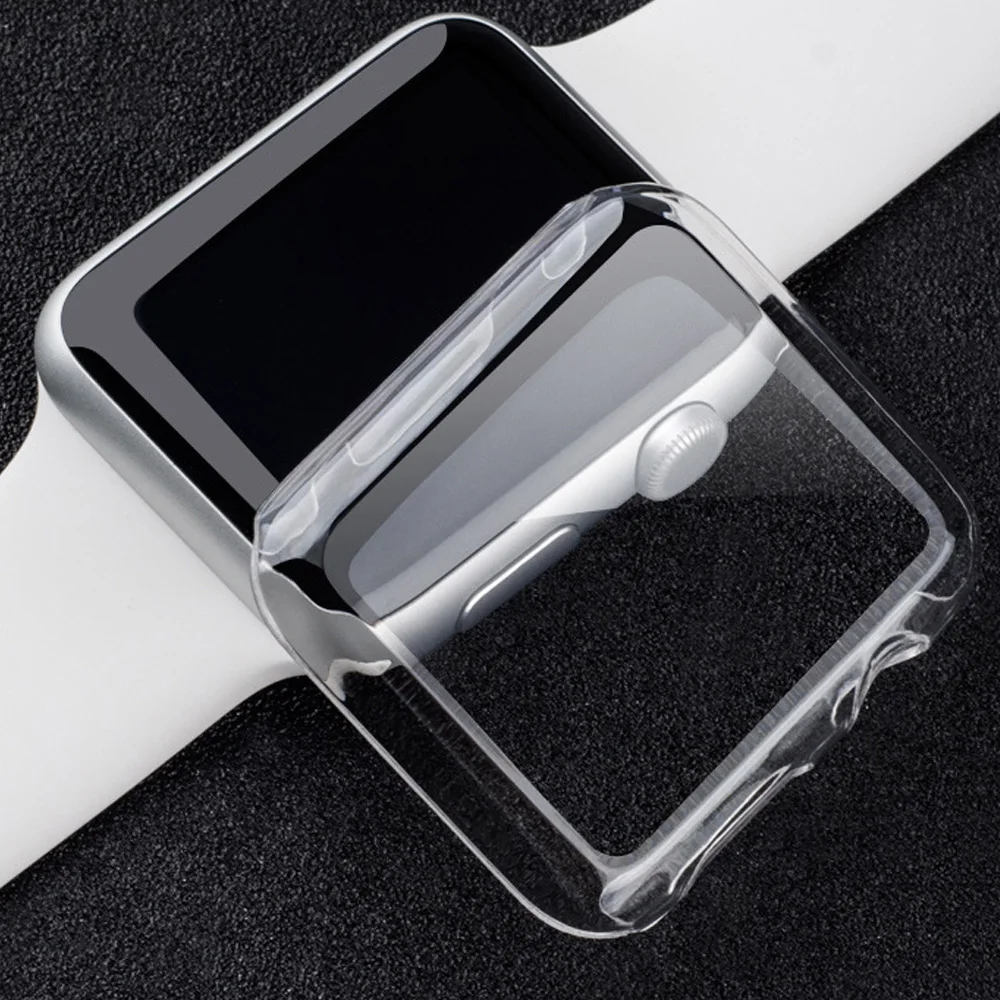 Новый прозрачный чехол подходит для apple watch серии 1 2 3 38 мм 42 4 40 44 360 встроенный