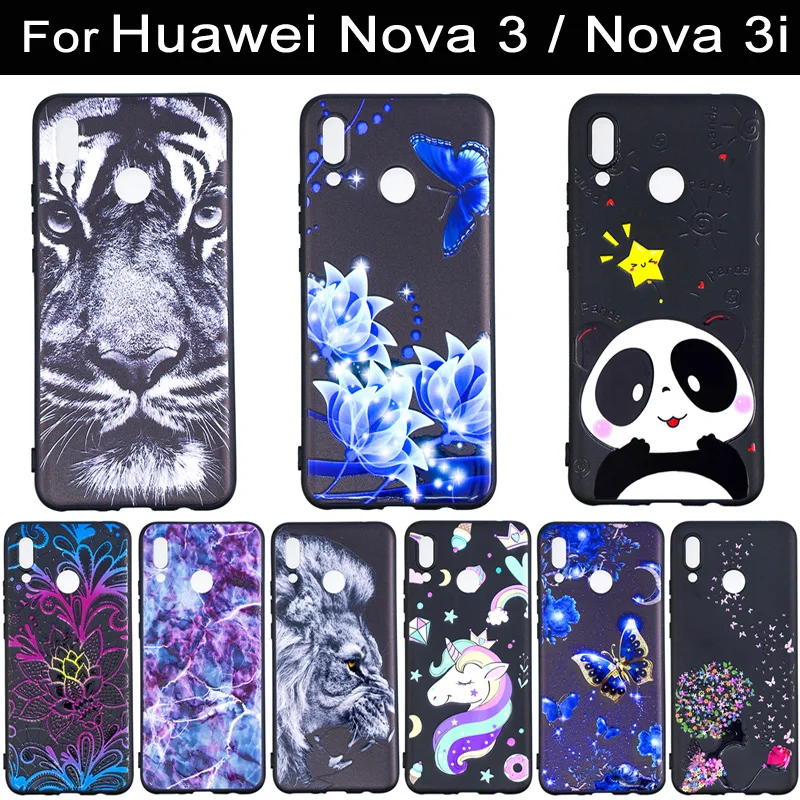Для huawei Nova 3i чехол 3 Модный 3D мультяшный Мягкий силиконовый для Hauwei Huawie Nova3i i Nova3