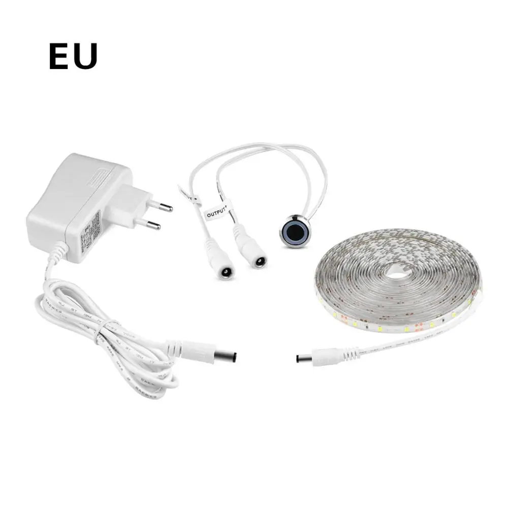 Round Switch EU Set 1 м-5 м светодиодный ламповый светильник 2835SMD водонепроницаемый диммер СВЕТОДИОДНЫЙ светильник лента RF дистанционный Диммируемый кухонный светильник ing DIY прикроватная декоративная лампа - Испускаемый цвет: Round Switch EU Set
