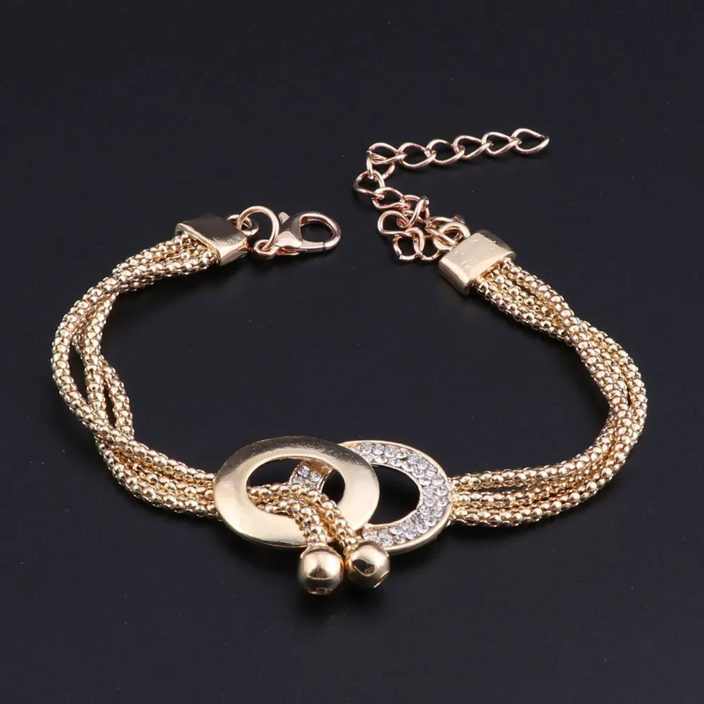 OEOEOS Jewelry Sets Dubai Gold Color Wedding For Women Brides Jewelery Costume Crystal Necklace Earrings | Украшения и аксессуары