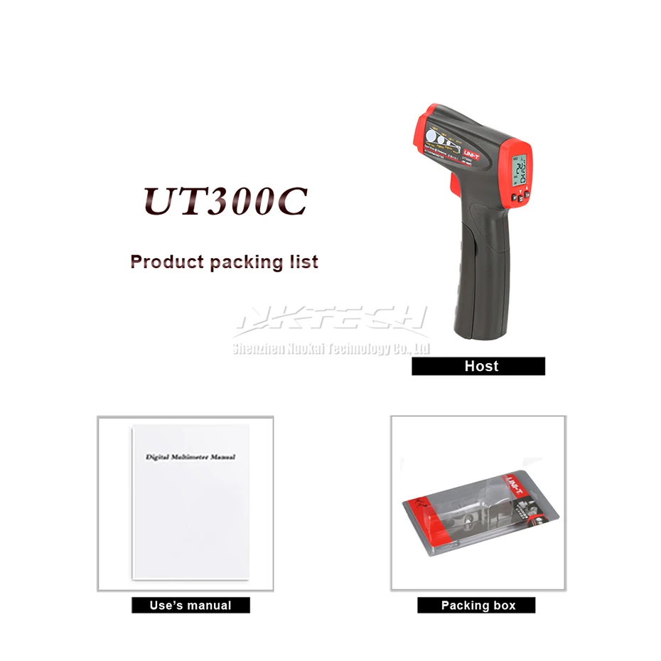 UNI-T лазерный инфракрасный термометр UT300A UT300A+ UT300C UT300S Ручной бесконтактный ИК-пистолет промышленный Электронный температурный жк-дисплей