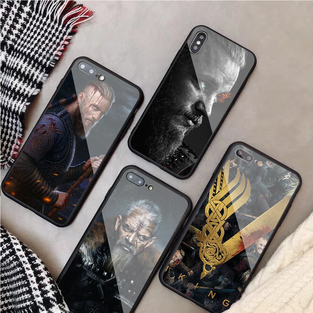 Рагнар Лодброк Викинги Роскошные закаленное стекло чехол для телефона iPhone 5 5C 5S SE