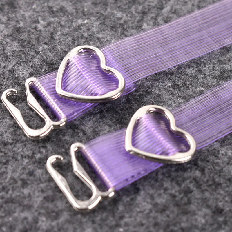 Невидимый прозрачный бюстгальтер с полосками расширенные плечи многоцветные