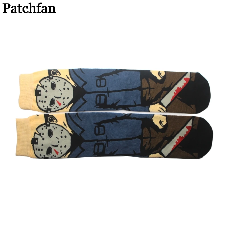 Patchfan Friday the 13th movie забавные женские носки с принтом аниме 90s короткие носки Kawaii Вечерние подарки для косплея украшение A2171