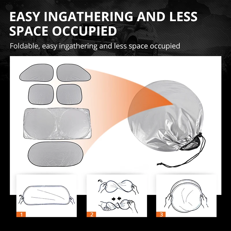 Partol серебряное покрытие SUV All Around Защитная крышка авто солнцезащитный козырек для