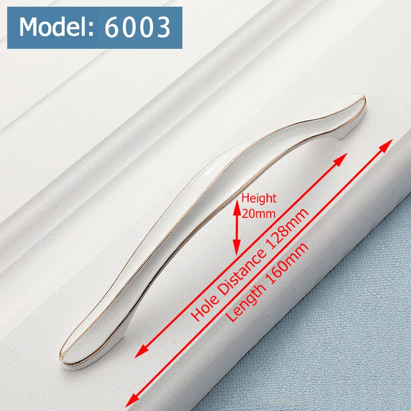 Handle-6003-128 KAK цвета слоновой кости для кухонного шкафа ручки Европейский стиль двери шкафа ручки для выдвижных ящиков мода солидная мебель металлическая ручка - Цвет: Handle-6003-128