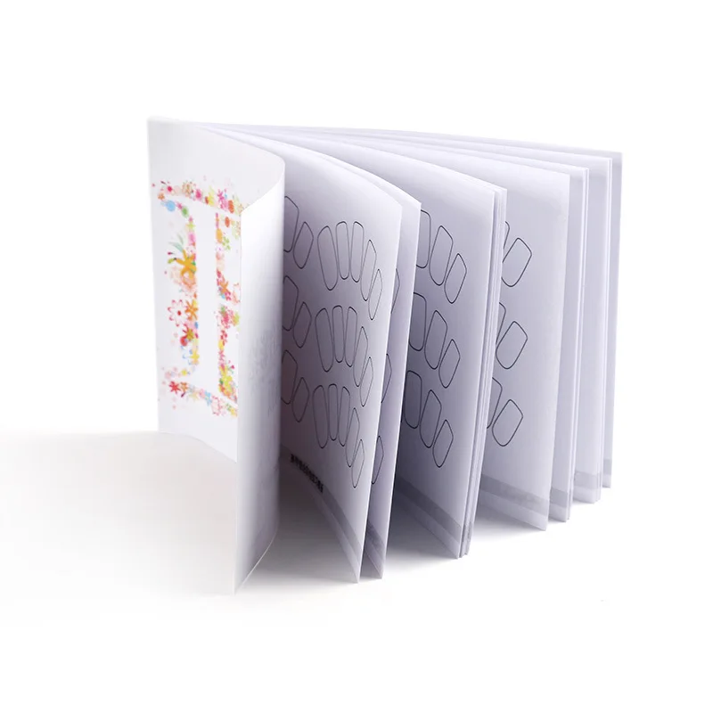 New 24 pages Multi-shaped Nail Practice Paper Book Colored Drawing Template Art Manicure tools 3pcs/lot | Красота и здоровье