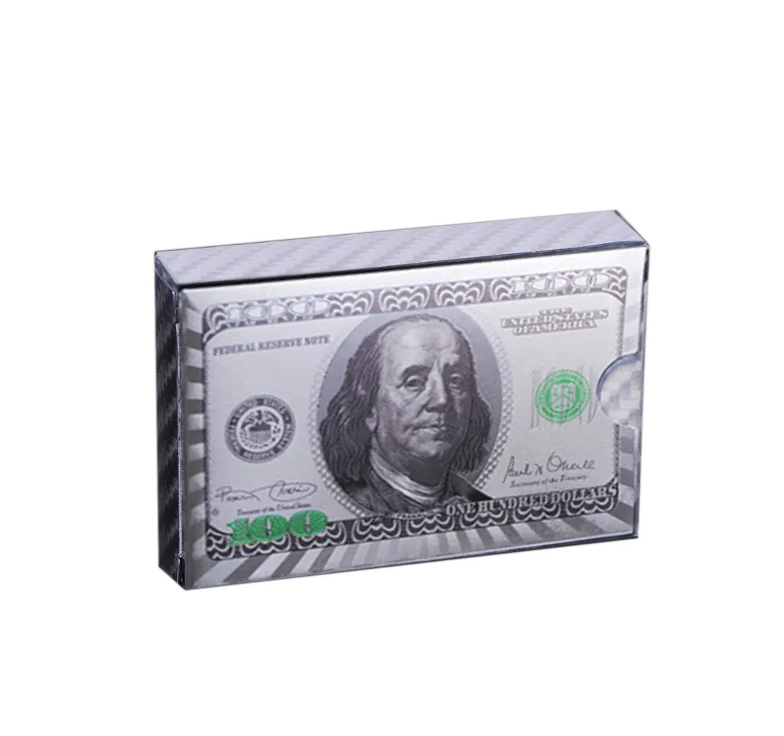 

Holiday Gifts American 100 Dollar Banknote 999.9 Silver Playing Card for Games Personalized Gift
