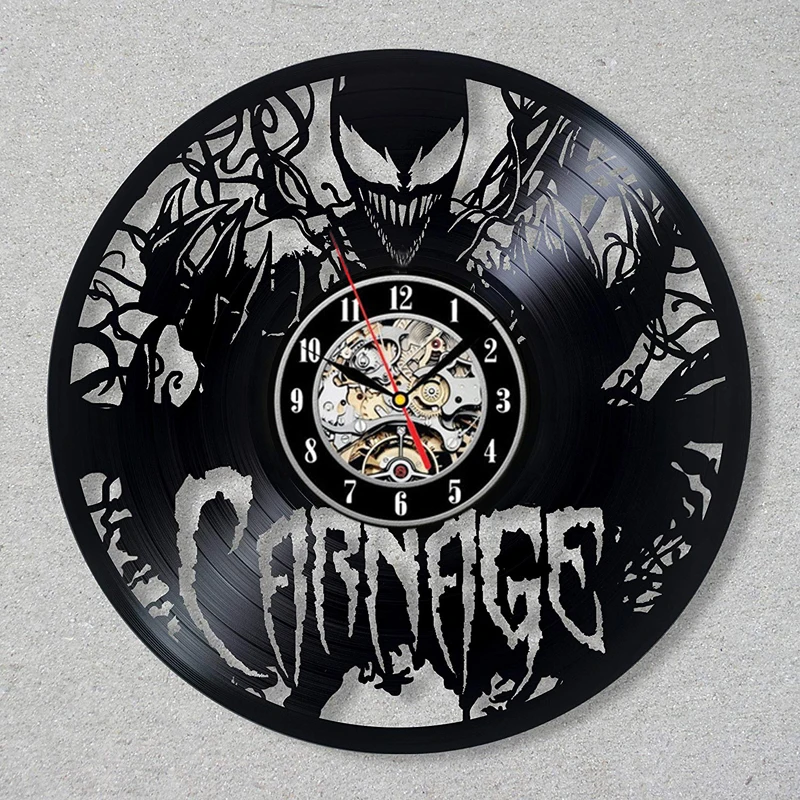 Виниловые настенные часы с записью современные дизайнерские креативные ядом