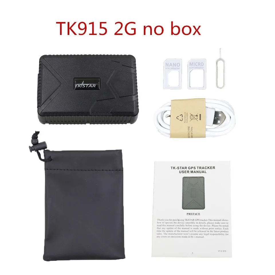 VJOYCAR TK905 TK915 TKSTAR 3g 2G Магнитный gps-трекер WCDMA GSM/LBS местоположение автомобиля в реальном времени отслеживание долгое время ожидания программного обеспечения шпионские устройства - Цвет: TK915 2G no box