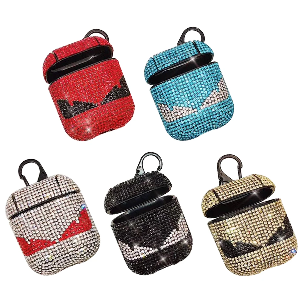Роскошные Rhinestone 1 шт. Bluetooth беспроводные наушники чехол для AirPods защитный чехол Аксессуары для Apple Airpods зарядная коробка