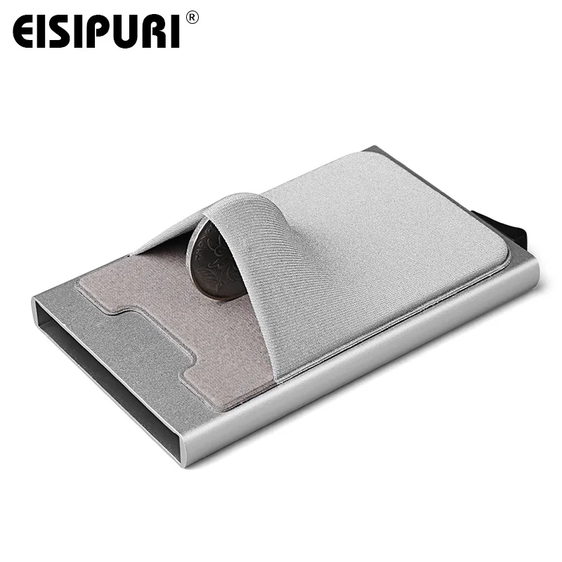 Мужской Карманный Кошелек Rfid мини-тонкий металлический кошелек с защитой для