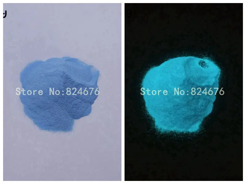 3 Blue 50 г/пакет светящиеся ногтей Блеск люминофорный порошок пигмент флуоресцентный эффект светятся в темноте ногтей блеск украшения светящийся порошок - Цвет: 3 Blue