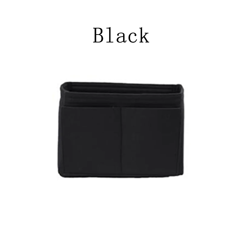 Black Новинка, органайзер для макияжа, войлочная сумка-вкладыш для сумки, дорожный Внутренний кошелек, портативная косметичка, органайзер, подходящие чехлы - Color: Black