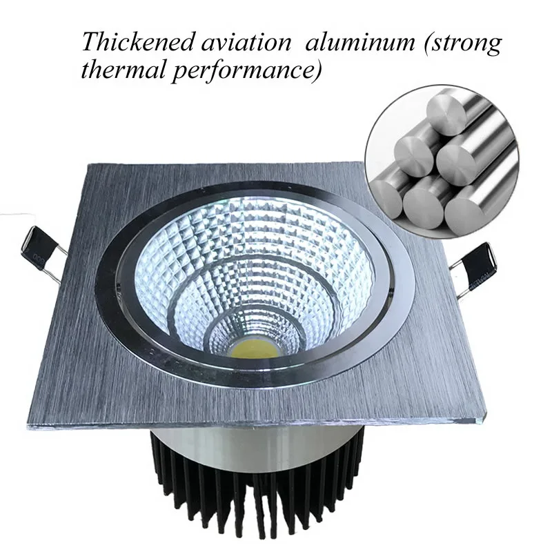 Brushed Silver Shell 5.5inch - 140mm Hot sale 20w 25w Cob Led Downlights Warm White 3000K Nature 4000K Cool 6000K CE | Лампы и