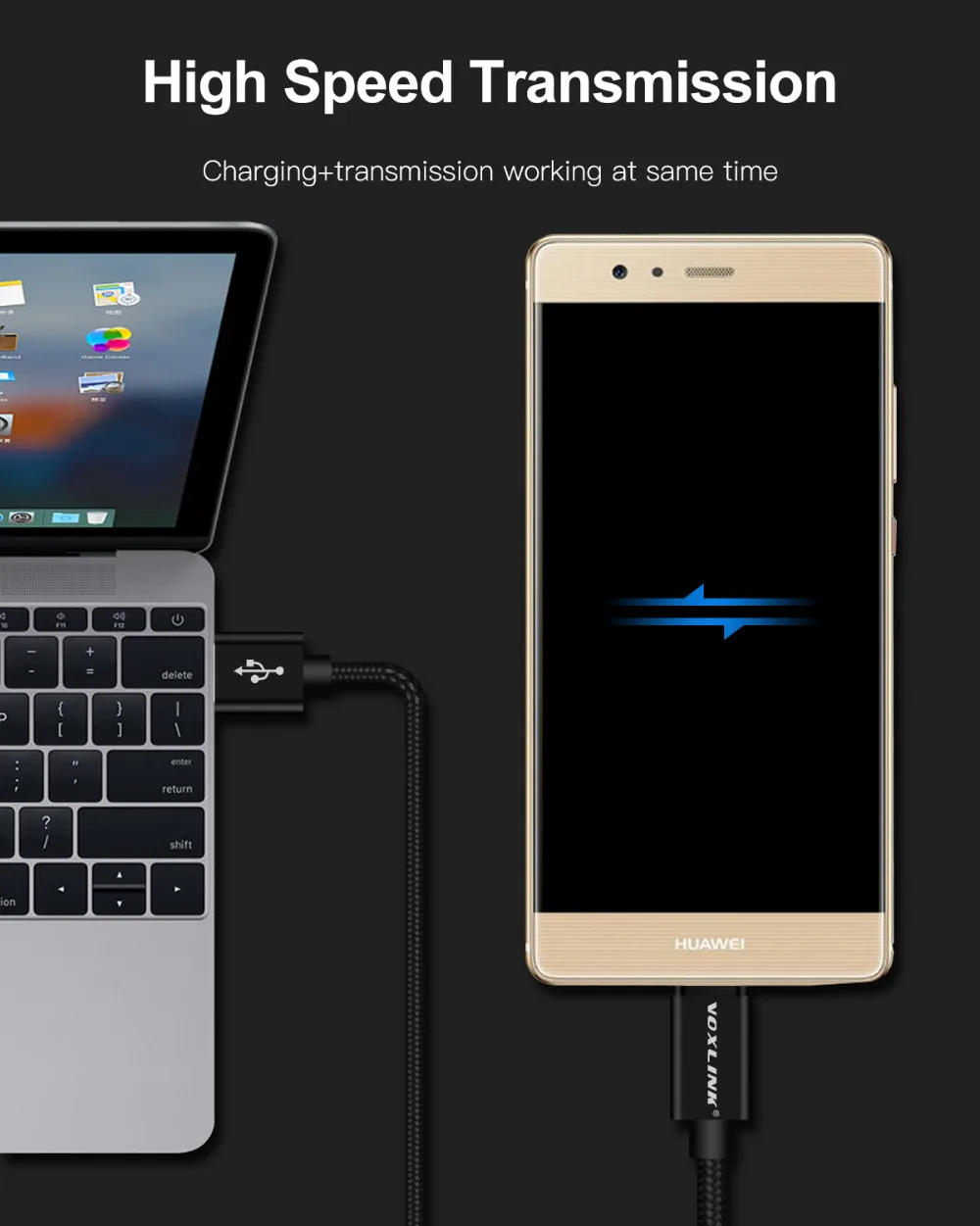 VOXLINK 5 Pack USB Cable 5V 2.4A Micro Charging Data Mobile Phone For Samsung S7 S6 Huaiwei Xiaomi Meizu LG HTC | Мобильные телефоны