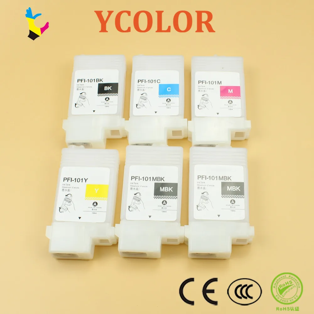 Многоразовые чернильные картриджи для Canon IPF605/650/655/750/755/605L 130 мл с чипом PFI