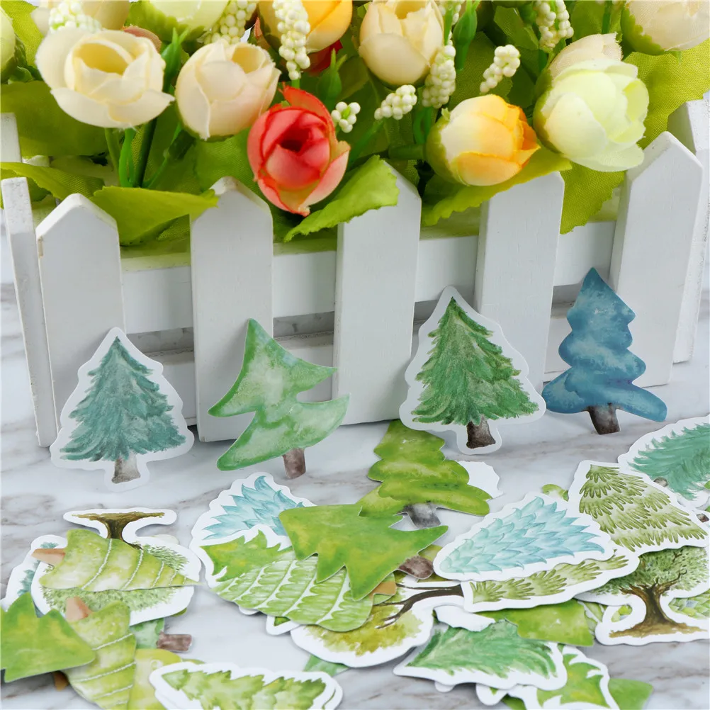 45 шт. декоративная клейкая коробка посылка наклейки с маленькими лесными