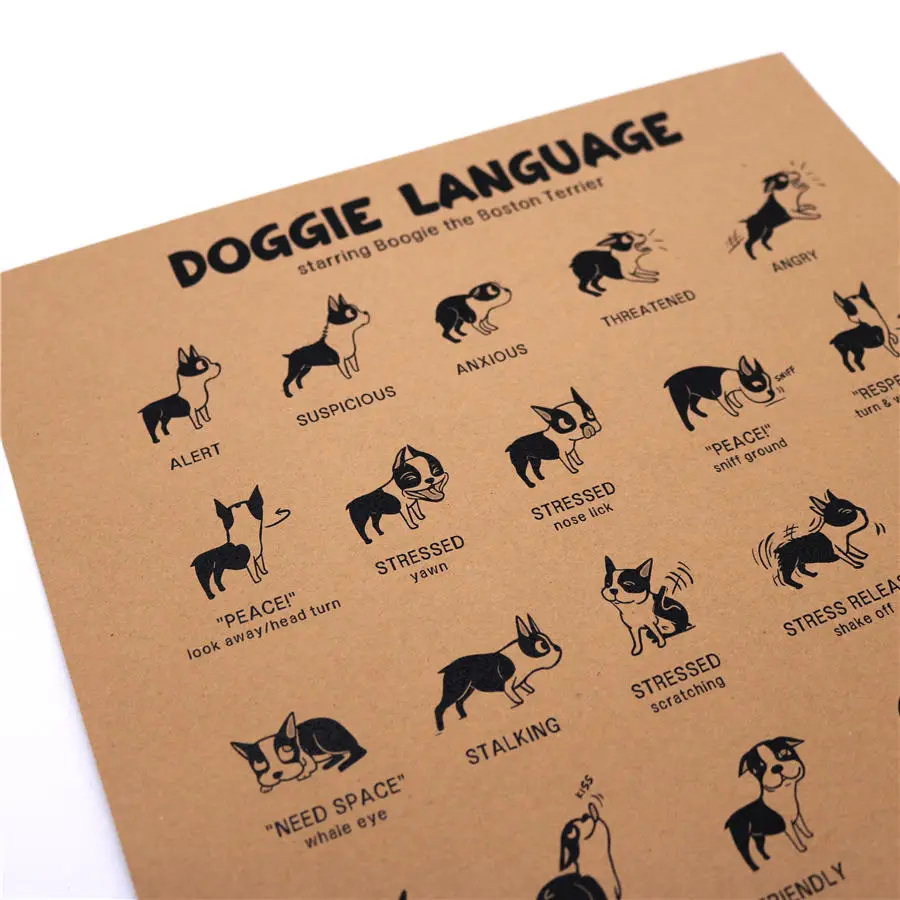 Винтажный постер из крафт бумаги Doggle ретро для кафе магазина домашних животных